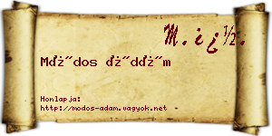 Módos Ádám névjegykártya