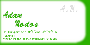 adam modos business card
