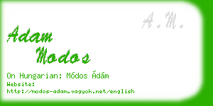 adam modos business card